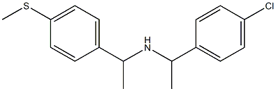 [1-(4-chlorophenyl)ethyl]({1-[4-(methylsulfanyl)phenyl]ethyl})amine Struktur