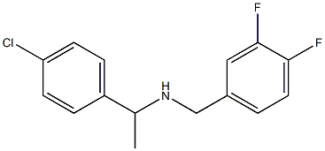 [1-(4-chlorophenyl)ethyl][(3,4-difluorophenyl)methyl]amine Struktur