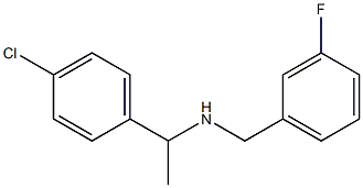 [1-(4-chlorophenyl)ethyl][(3-fluorophenyl)methyl]amine Struktur