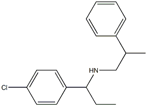 [1-(4-chlorophenyl)propyl](2-phenylpropyl)amine Struktur