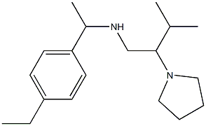 [1-(4-ethylphenyl)ethyl][3-methyl-2-(pyrrolidin-1-yl)butyl]amine Struktur