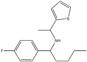 [1-(4-fluorophenyl)pentyl][1-(thiophen-2-yl)ethyl]amine Struktur