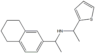 [1-(5,6,7,8-tetrahydronaphthalen-2-yl)ethyl][1-(thiophen-2-yl)ethyl]amine Struktur