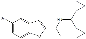 [1-(5-bromo-1-benzofuran-2-yl)ethyl](dicyclopropylmethyl)amine Struktur