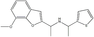 [1-(7-methoxy-1-benzofuran-2-yl)ethyl][1-(thiophen-2-yl)ethyl]amine Struktur