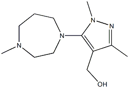 [1,3-dimethyl-5-(4-methyl-1,4-diazepan-1-yl)-1H-pyrazol-4-yl]methanol Struktur