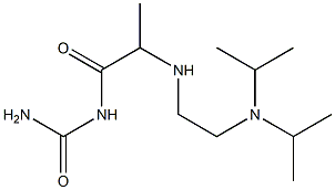 [2-({2-[bis(propan-2-yl)amino]ethyl}amino)propanoyl]urea Struktur