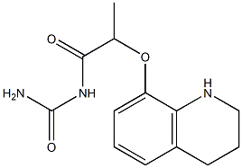 [2-(1,2,3,4-tetrahydroquinolin-8-yloxy)propanoyl]urea Struktur