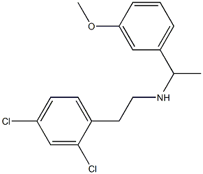 [2-(2,4-dichlorophenyl)ethyl][1-(3-methoxyphenyl)ethyl]amine Struktur