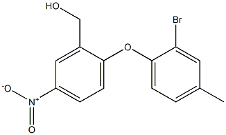 [2-(2-bromo-4-methylphenoxy)-5-nitrophenyl]methanol Struktur