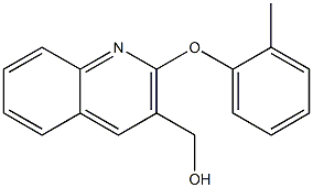 [2-(2-methylphenoxy)quinolin-3-yl]methanol Struktur