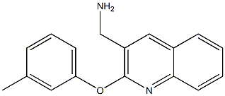 [2-(3-methylphenoxy)quinolin-3-yl]methanamine Struktur