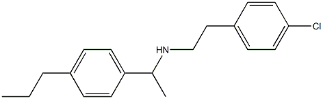 [2-(4-chlorophenyl)ethyl][1-(4-propylphenyl)ethyl]amine Struktur