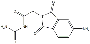 [2-(5-amino-1,3-dioxo-2,3-dihydro-1H-isoindol-2-yl)acetyl]urea Struktur