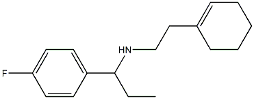 [2-(cyclohex-1-en-1-yl)ethyl][1-(4-fluorophenyl)propyl]amine Struktur