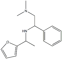 [2-(dimethylamino)-1-phenylethyl][1-(furan-2-yl)ethyl]amine Struktur