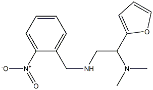 [2-(dimethylamino)-2-(furan-2-yl)ethyl][(2-nitrophenyl)methyl]amine Struktur