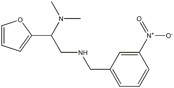 [2-(dimethylamino)-2-(furan-2-yl)ethyl][(3-nitrophenyl)methyl]amine Struktur