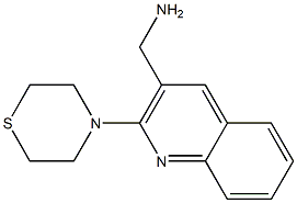 [2-(thiomorpholin-4-yl)quinolin-3-yl]methanamine Struktur