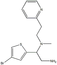 [2-amino-1-(4-bromothiophen-2-yl)ethyl](methyl)[2-(pyridin-2-yl)ethyl]amine Struktur