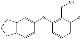 [2-chloro-6-(2,3-dihydro-1H-inden-5-yloxy)phenyl]methanol Struktur