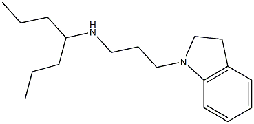 [3-(2,3-dihydro-1H-indol-1-yl)propyl](heptan-4-yl)amine Struktur