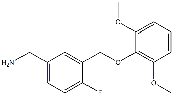 [3-(2,6-dimethoxyphenoxymethyl)-4-fluorophenyl]methanamine Struktur