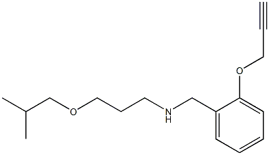 [3-(2-methylpropoxy)propyl]({[2-(prop-2-yn-1-yloxy)phenyl]methyl})amine Struktur