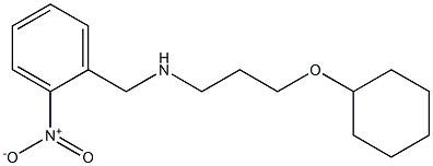 [3-(cyclohexyloxy)propyl][(2-nitrophenyl)methyl]amine Struktur