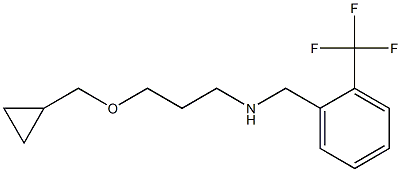 [3-(cyclopropylmethoxy)propyl]({[2-(trifluoromethyl)phenyl]methyl})amine Struktur