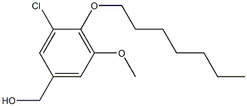 [3-chloro-4-(heptyloxy)-5-methoxyphenyl]methanol Struktur