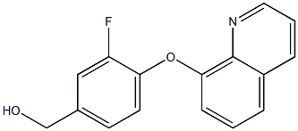 [3-fluoro-4-(quinolin-8-yloxy)phenyl]methanol Struktur