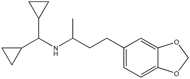 [4-(2H-1,3-benzodioxol-5-yl)butan-2-yl](dicyclopropylmethyl)amine Struktur