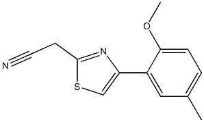 [4-(2-methoxy-5-methylphenyl)-1,3-thiazol-2-yl]acetonitrile Struktur