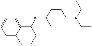 [4-(3,4-dihydro-2H-1-benzothiopyran-4-ylamino)pentyl]diethylamine Struktur