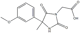 [4-(3-methoxyphenyl)-4-methyl-2,5-dioxoimidazolidin-1-yl]acetic acid Struktur