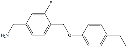 [4-(4-ethylphenoxymethyl)-3-fluorophenyl]methanamine Struktur