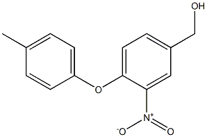 [4-(4-methylphenoxy)-3-nitrophenyl]methanol Struktur