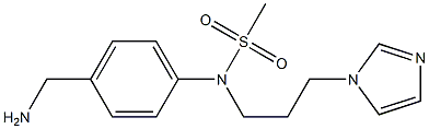 [4-(aminomethyl)phenyl]-N-[3-(1H-imidazol-1-yl)propyl]methanesulfonamide Struktur