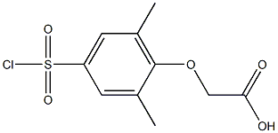 [4-(chlorosulfonyl)-2,6-dimethylphenoxy]acetic acid Struktur