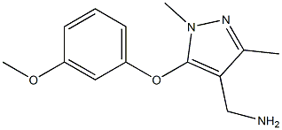 [5-(3-methoxyphenoxy)-1,3-dimethyl-1H-pyrazol-4-yl]methanamine Struktur