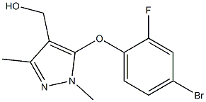 [5-(4-bromo-2-fluorophenoxy)-1,3-dimethyl-1H-pyrazol-4-yl]methanol Struktur