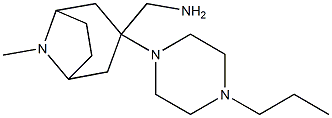 [8-methyl-3-(4-propylpiperazin-1-yl)-8-azabicyclo[3.2.1]octan-3-yl]methanamine Struktur