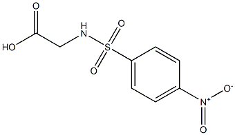 {[(4-nitrophenyl)sulfonyl]amino}acetic acid Struktur