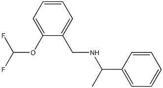 {[2-(difluoromethoxy)phenyl]methyl}(1-phenylethyl)amine Struktur