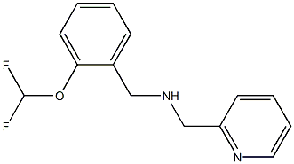 {[2-(difluoromethoxy)phenyl]methyl}(pyridin-2-ylmethyl)amine Struktur