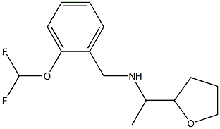 {[2-(difluoromethoxy)phenyl]methyl}[1-(oxolan-2-yl)ethyl]amine Struktur