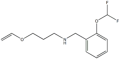 {[2-(difluoromethoxy)phenyl]methyl}[3-(ethenyloxy)propyl]amine Struktur