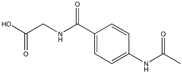 {[4-(acetylamino)benzoyl]amino}acetic acid Struktur