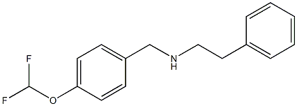 {[4-(difluoromethoxy)phenyl]methyl}(2-phenylethyl)amine Struktur